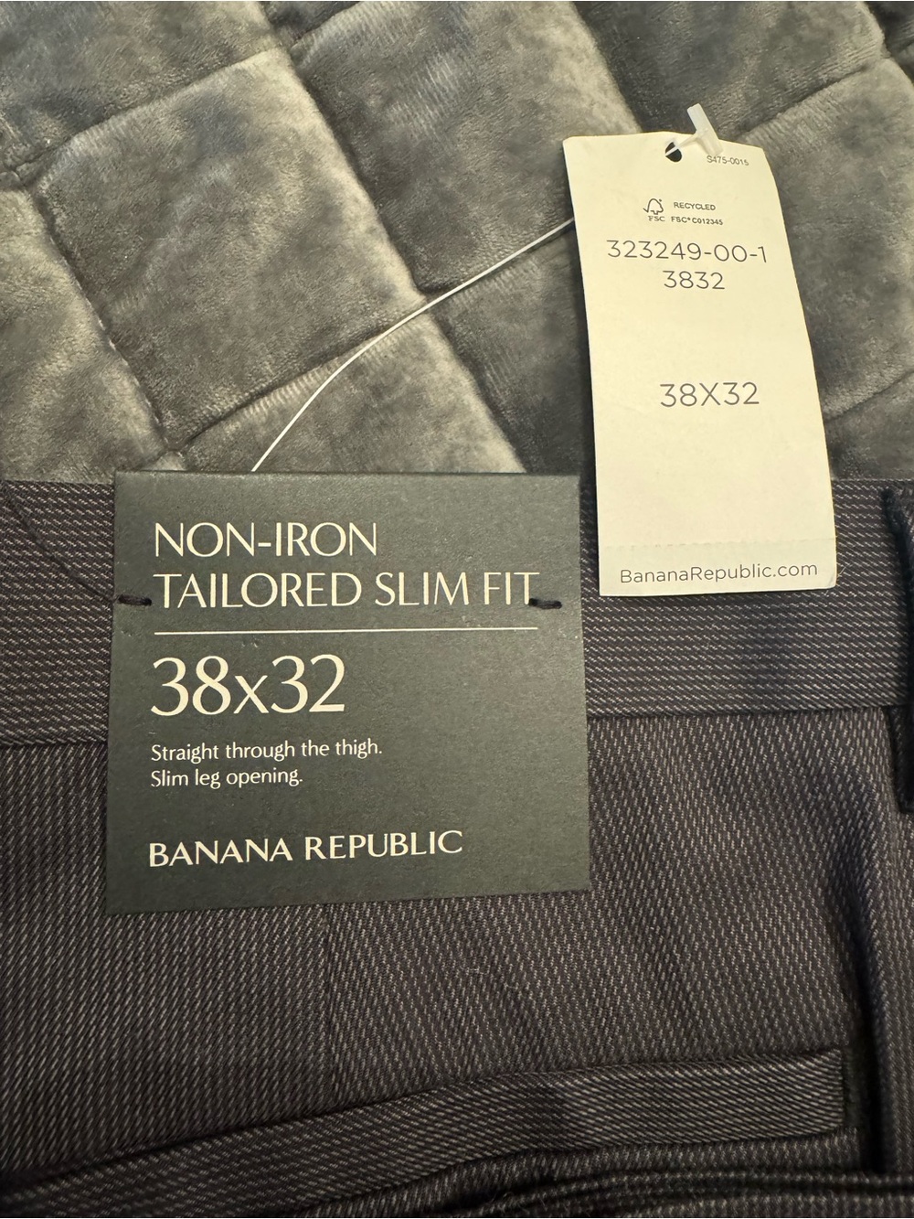 NWT- Banana Republic Tailored Fit Pants - Charcoal Gray